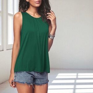 iGENJUN Green Bamboo Tank Top NWT Size Large Soft Flowy Sleeveless Summer Shirt